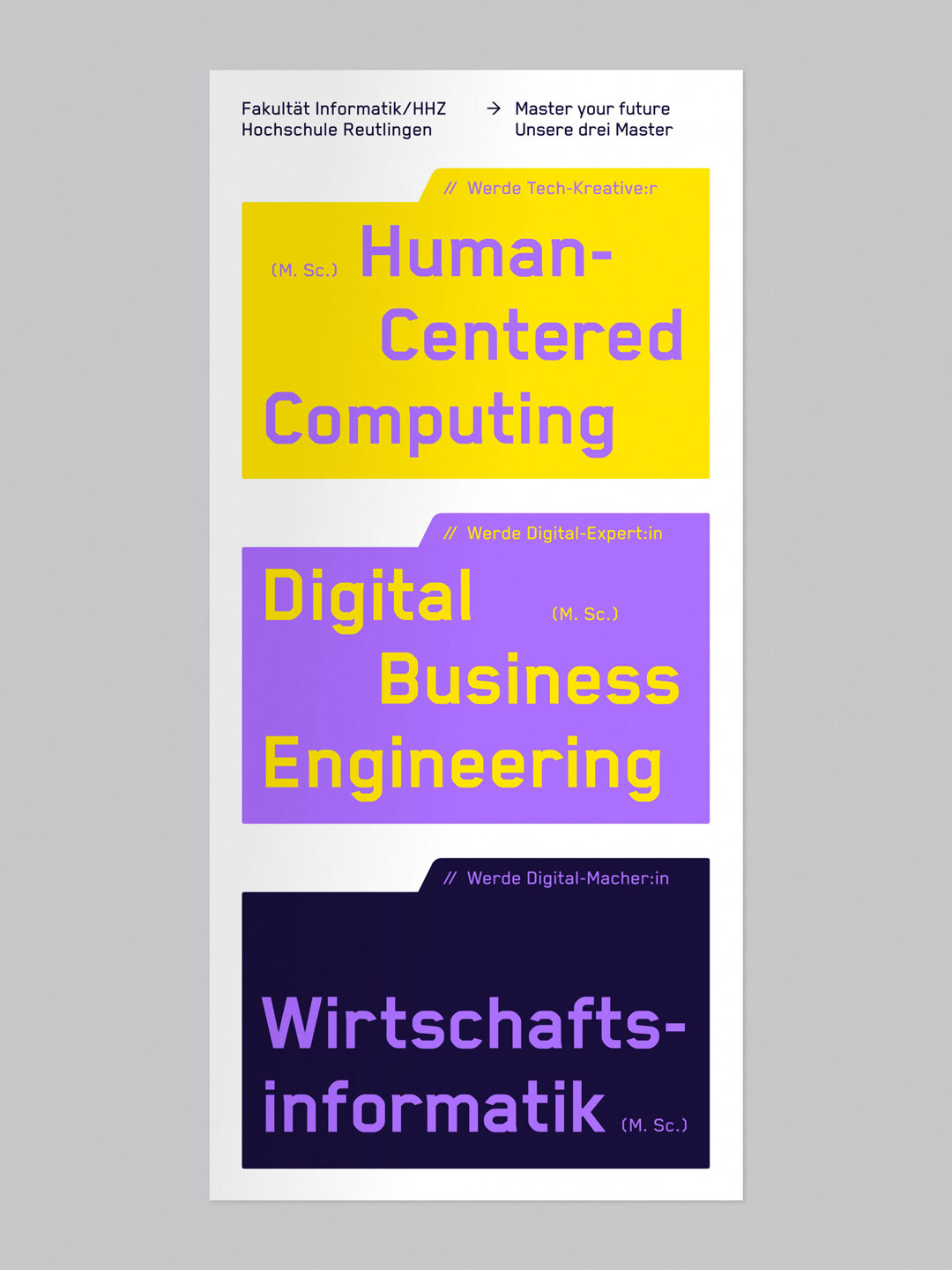 Corporate Design für die Fakultät Informatik der Hochschule Reutlingen